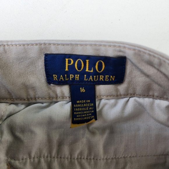 Polo Ralph Lauren Kids Beige Chino Pants Size 16 Classic Pony Logo - Picture 6 of 11